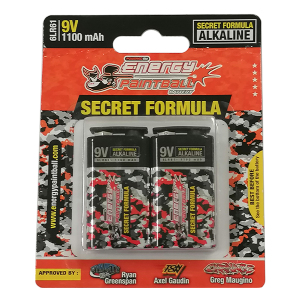 Baterie 9V Energy Paintball (2 szt)
