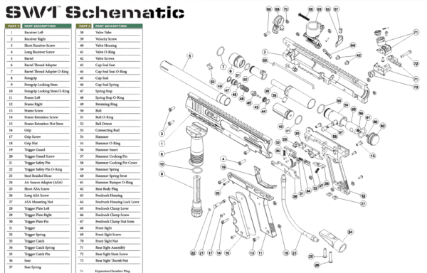 Valken V-TAC SW-1 Part #03 Short Receiver Screw - Image 2