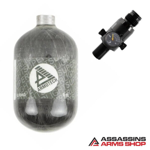 Paak Armotech Supralite 0,8 l + Dye LT gaasiregulaator 300 bar