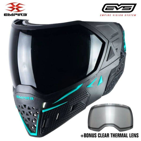 Empire EVS Goggle black/aqua with 2 lenses