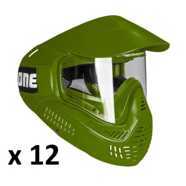 12 tk: Field Goggle One Single Clear (oliiv)