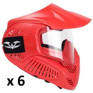 6 tk: Valken MI-3 GOTCHA Goggle Single (red)