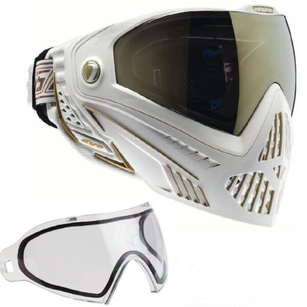Mask DYE I5 Limited Edition (valge, kuldne) + lisaklaas