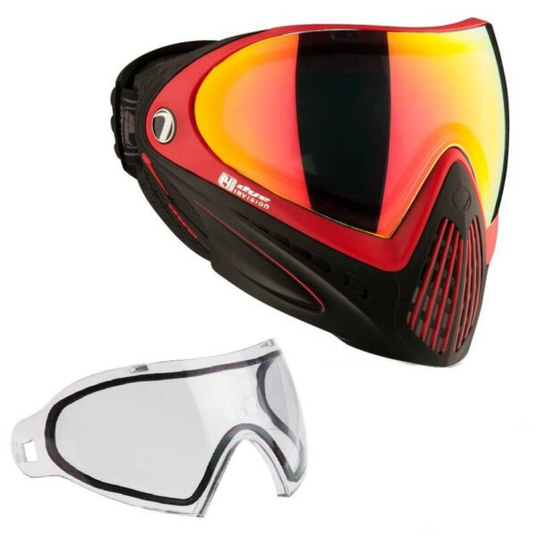 Mask Dye i4 pro (black/red) + lisaklaas